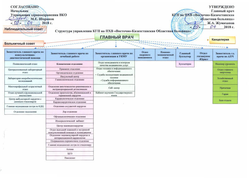 Структура районной больницы схема в ворде